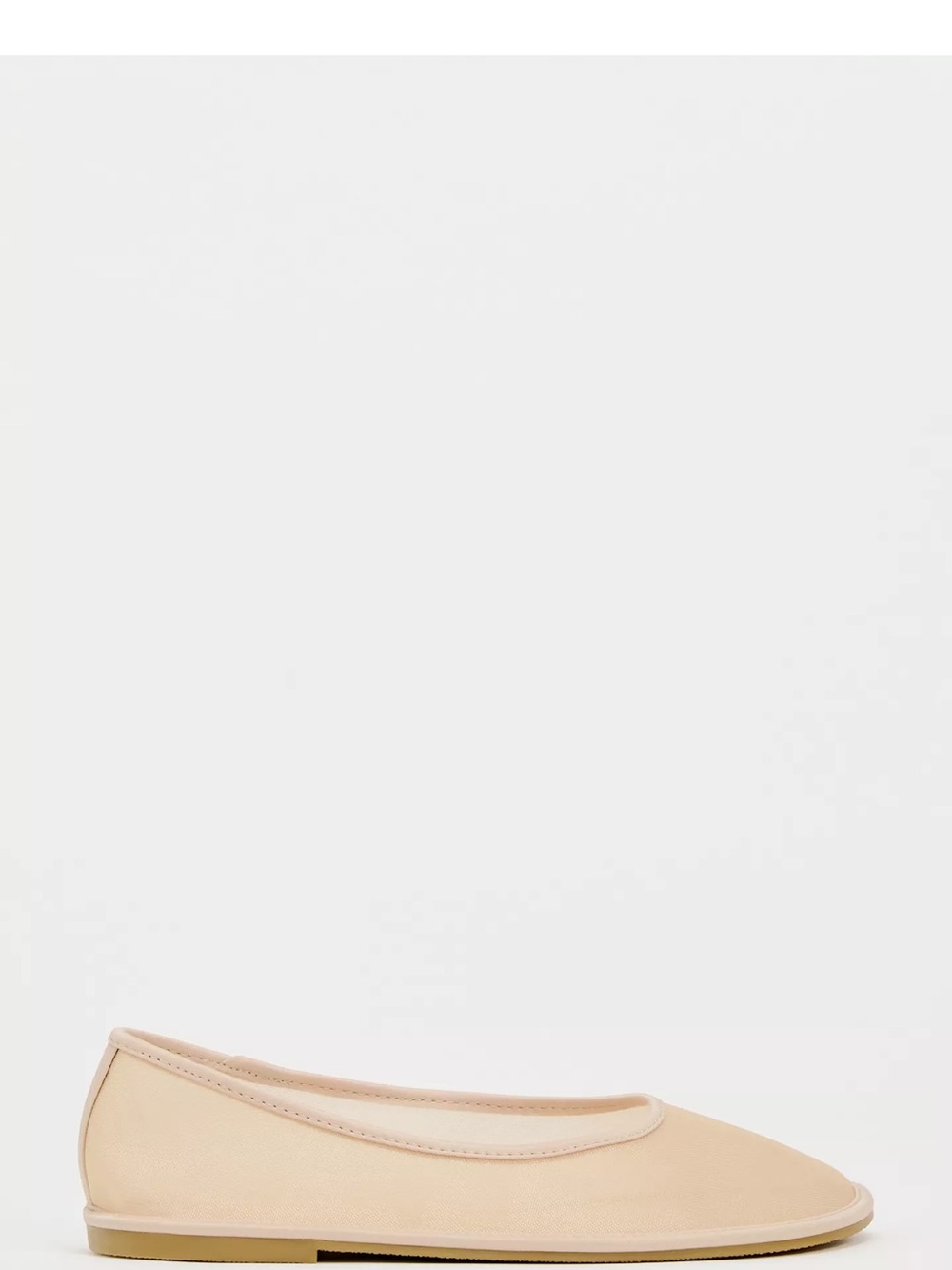 Zara Mesh Ballet Flat in Nude